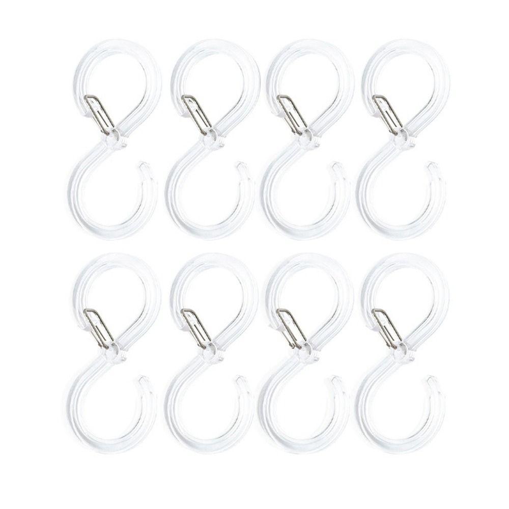 Plastic Closet Hook Transparent Storage Organizer Durable Storage Hook  Kitchen