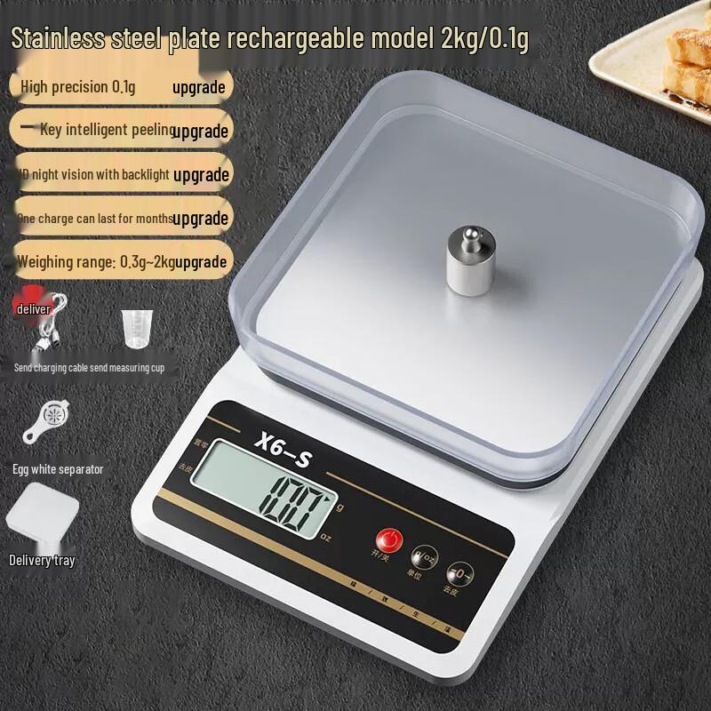 Jinmiao Digital Kitchen Scale with Stainless Steel Plate