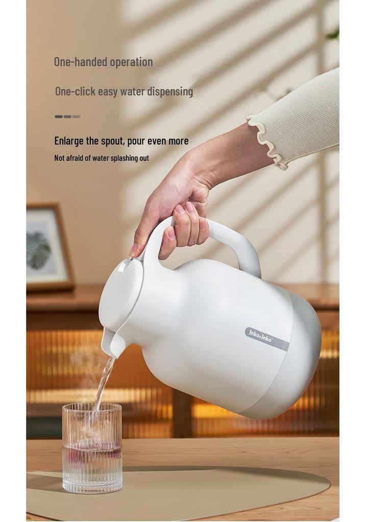 Large Capacity Electric Kettle with Insulated Glass Inner Liner - 48-Hour Thermal Flask for Dorms and Homes