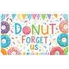 Farewell Event Backdrop Donut Themed Sweet Celebration Banner Dessert Party Banner Festive Pattern Donut Theme Banner