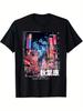 Unisex T-shirt Graphic T-Shirt Featuring a Retro Aesthetic Inspired by Japanese Streetwear from Akihabara, Tokyo. M