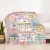 Happy Birthday Inspirational Quotes Blanket Comfortable Suitable for Sofa Picnics Office All-Season Use Digital Print Gifts For Family Or Friends