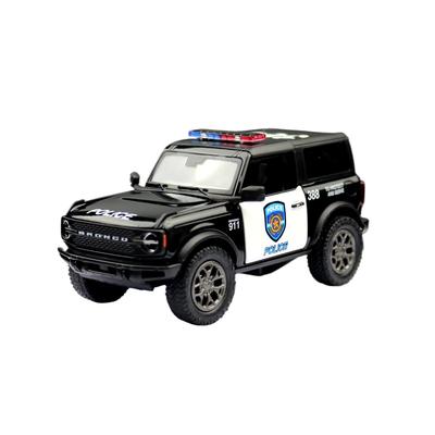 Toy Car Model 1/34 2022 Ford Bronco Police SUV Sport Diecast Miniature Vehicle Collection Gift for Children Boys Kid