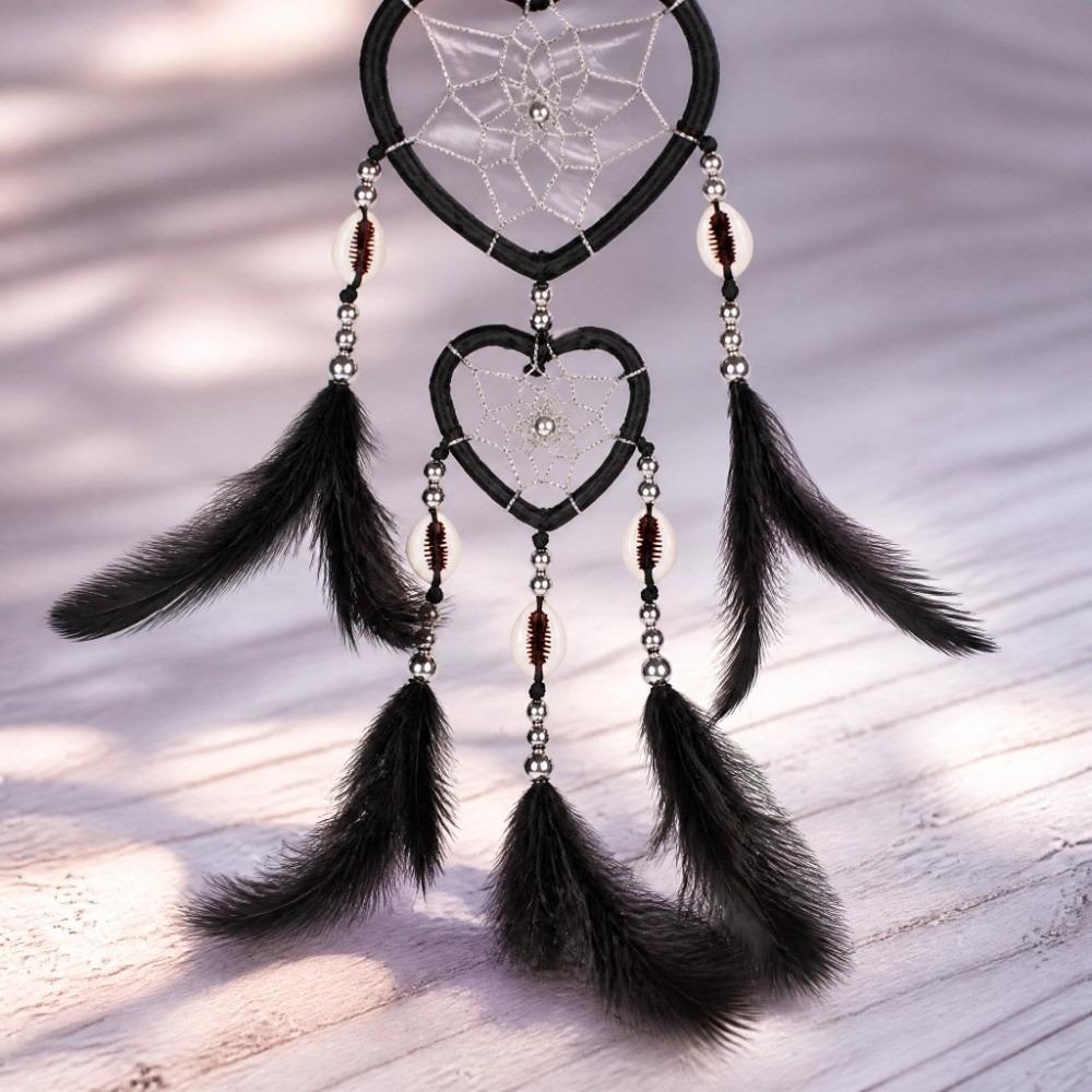 Black Handmade Dream Catcher 15.75inch Dream Catcher Ornament Home Wall Decor