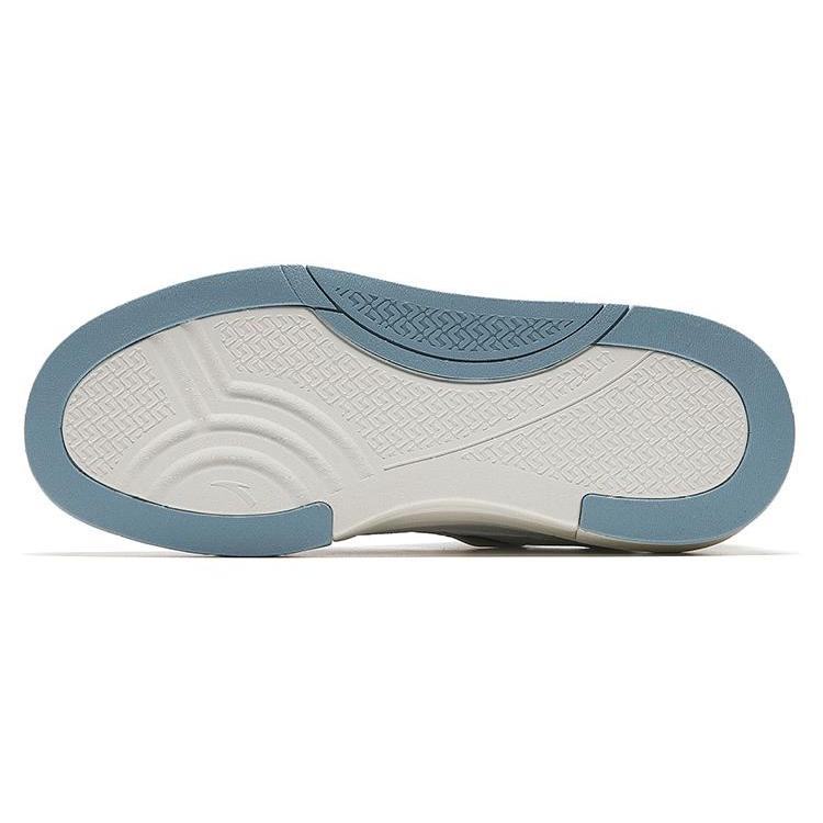 new Anta Street Play LITE Anti Slip Wear Resistant Low Top Skateboard Shoes Men's White Gray Blue
