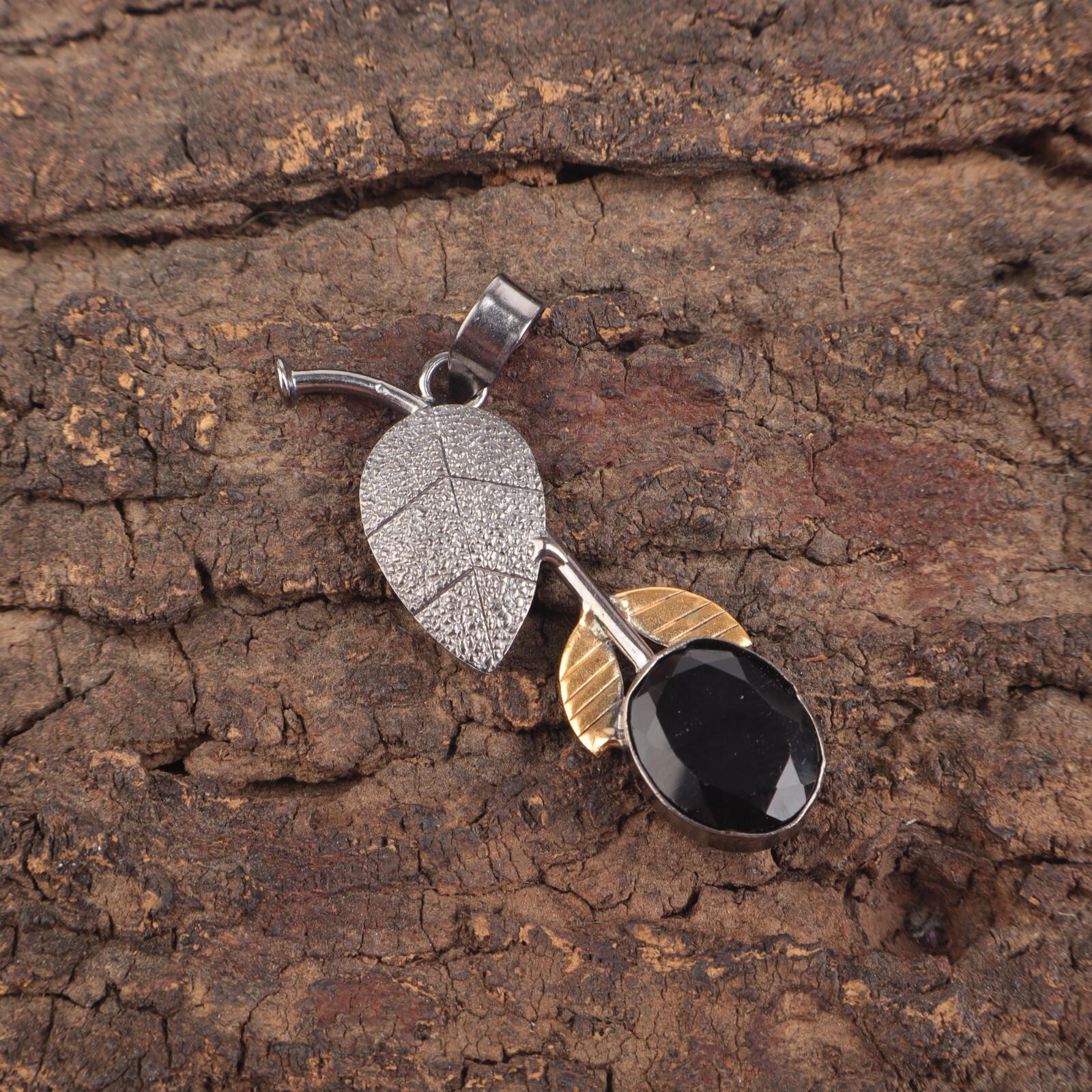 

Black Onyx Gemstone Best Sisters Gift New Pendant Jewelry 925 Sterling Silver PP-55-16