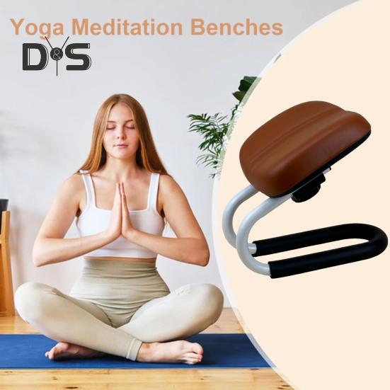 Sgabello Yoga Meditazione Sgabello Preghiera Altezza Regolabile Supporto Anca Ergonomico Metallo Sedia Yoga Portatile Sedile Preghiera