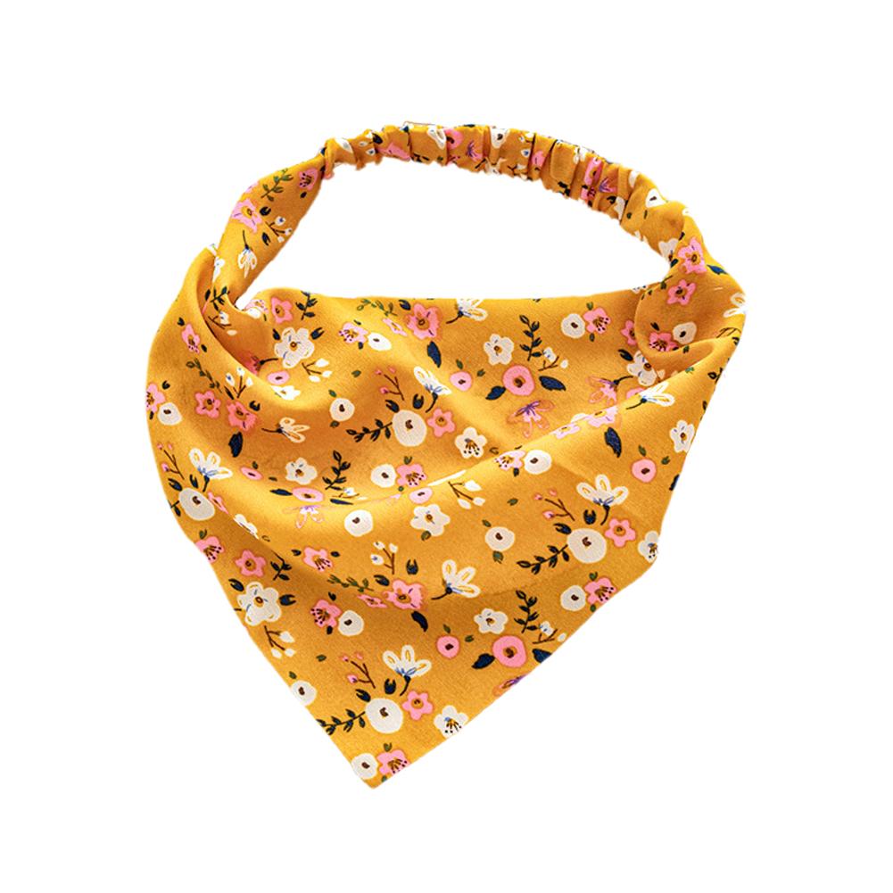 Rural Style Triangular Headscarf Women's Elastic Band Headscarf Printing Summer Elastic Triangular Headband Versatile O4P9