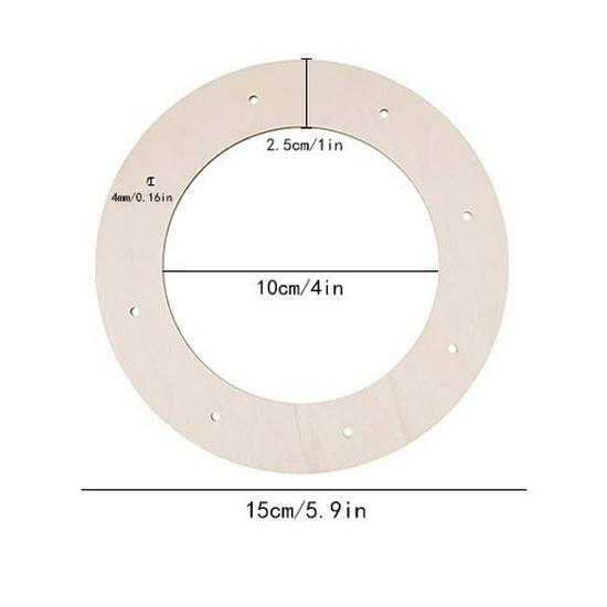 Niedokończony Ręcznie Robiony Drewniany Stelaż na Wieniec do Samodzielnego Wykonania Ozdoby Kwiatowej na Boże Narodzenie