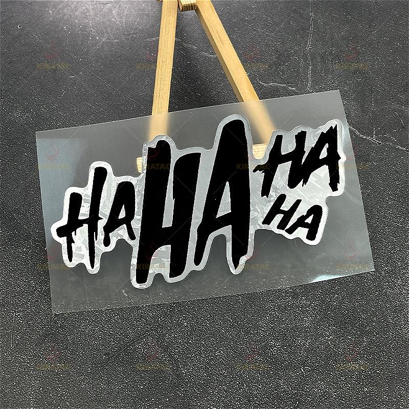 1pc HAHAHA Motocycle Stickers Waterproof for Motocycle Helmet Fairing Windshield Car Window Scooter Body Universal Vinyl Decals