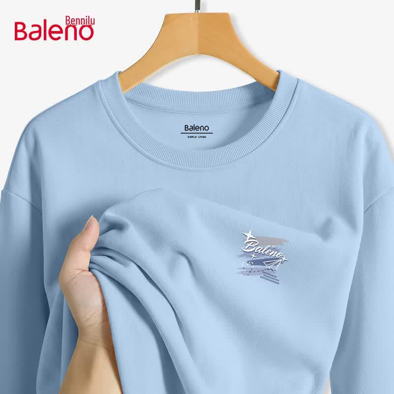 Baleno Men's Loose-fit Round Neck Heavyweight Sweatshirt