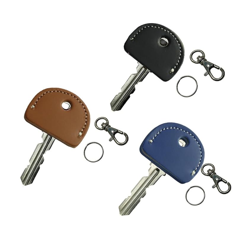 

[HERBE] cowhide key cover semicircular shape E set keycap Key identification key number NO. Hiddenly