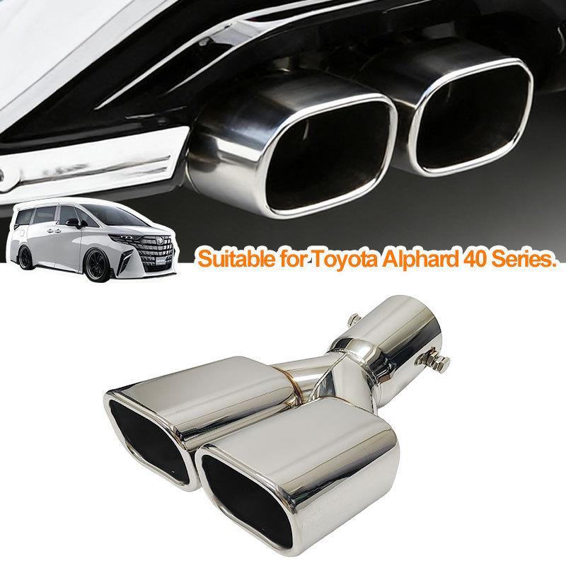 Toyota Alphard 40 Series Dual Outlet Square Exhaust Tip Tailpipe