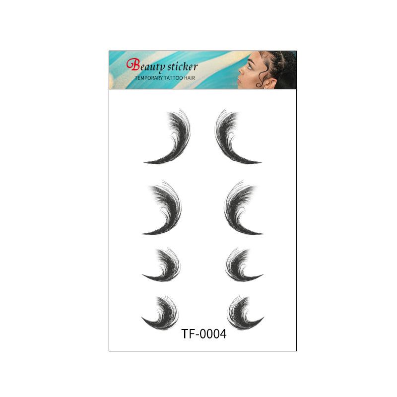 2021 Tattoo Sticker Bangs Simulated Hair Sticker Baby Hair Edge Hairline Sticker