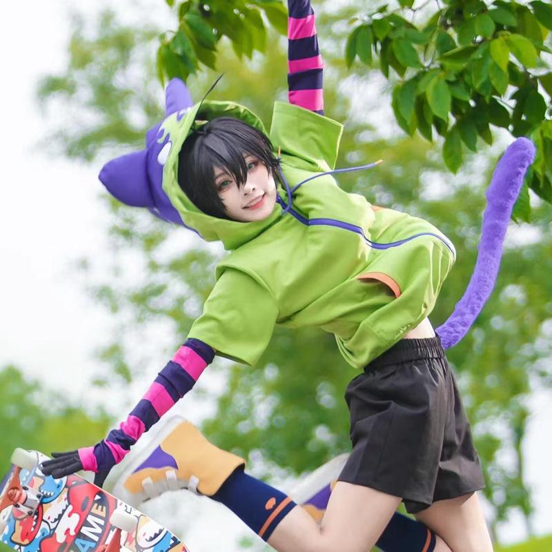 Anime Chinen Miya Cosplay Kostüm SK8 The Infinity Cosplay Uniform Sport Outfit Hoodie Schwanz Handschuhe Perücke Halloween Party Cos