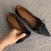 Xianfeng pointed single shoes temperament with skirt bow with skirt thin versatile ladyshoes tide