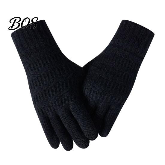 Outdoor Work Gloves for Winter Knitted Touchscreen Men Women, Warm Thermal Gloves, Thickened Conductive Fingertip Smartphone Plush Lining Mittens Cold