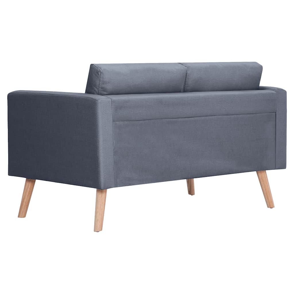 Sofa Set: 2 Seater and 3 Seater Fabric Dark Grey