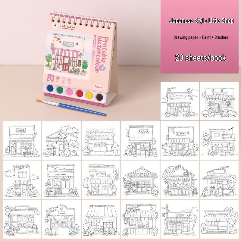 

Creative Kids DIY Coil Gouache Painting Doodle Book with Built-in Watercolors