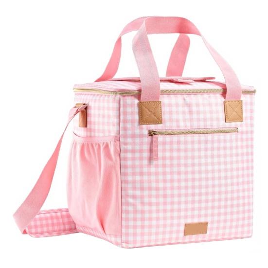 Insulation Lunch Bag, Leakproof Portable Cooler Tote Bag, Large Capacity Lunch Bag with Crossbody Strap, Portable Picnic Lunchbox for Outdoor Parties
