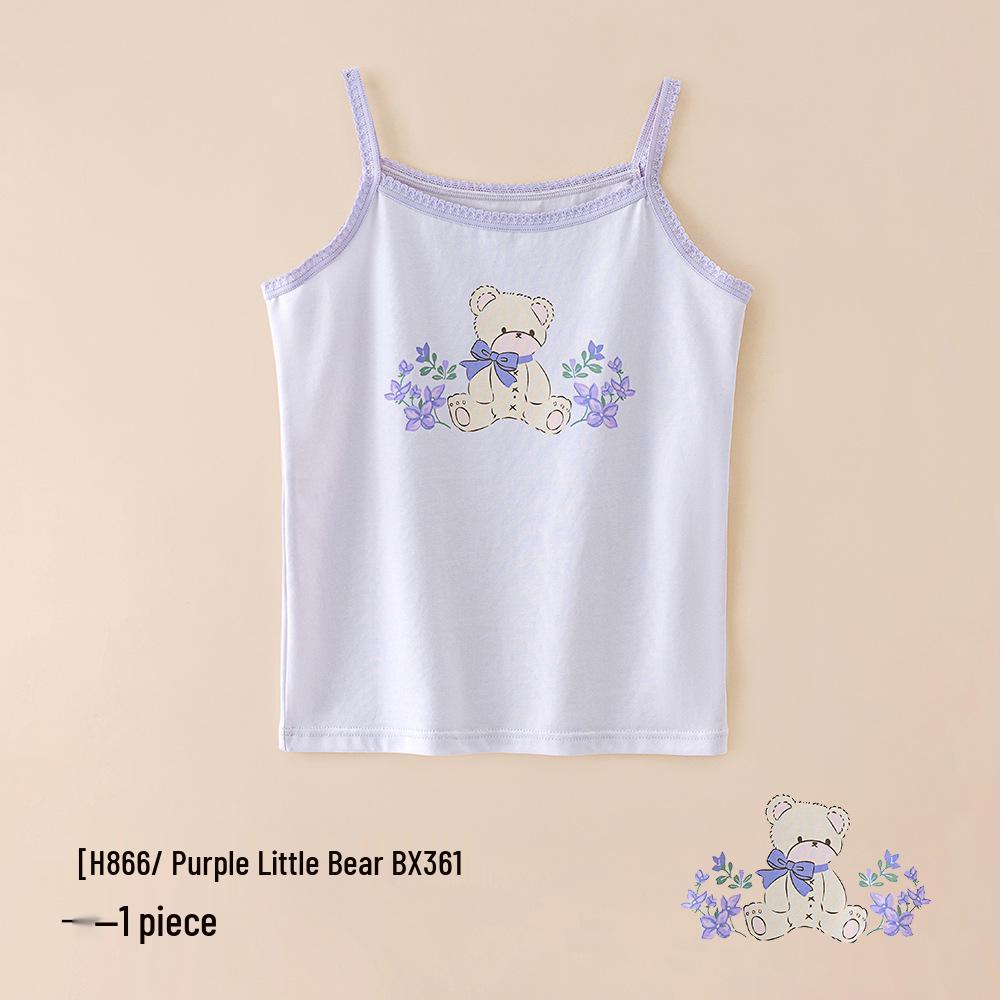 A-Class Summer Pure Cotton Antibacterial Tank Top for Girls and Infants