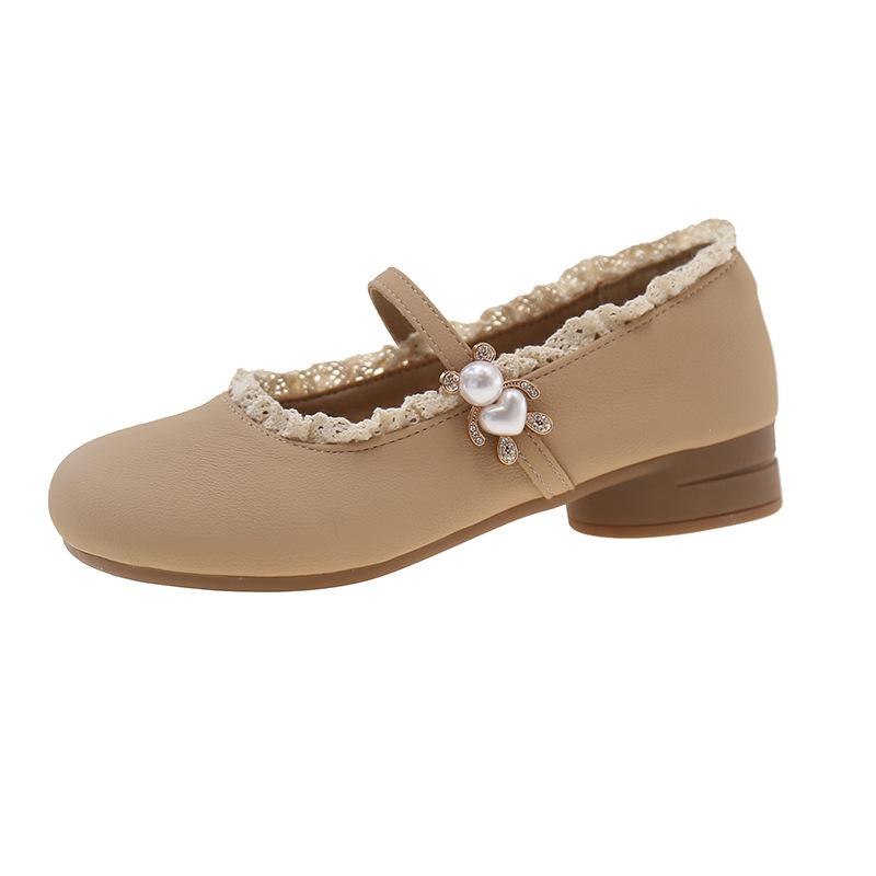2025 new summer skirt evening shoes shallow mouth Lolita small leather shoes French low heel Mary Jane single shoes women