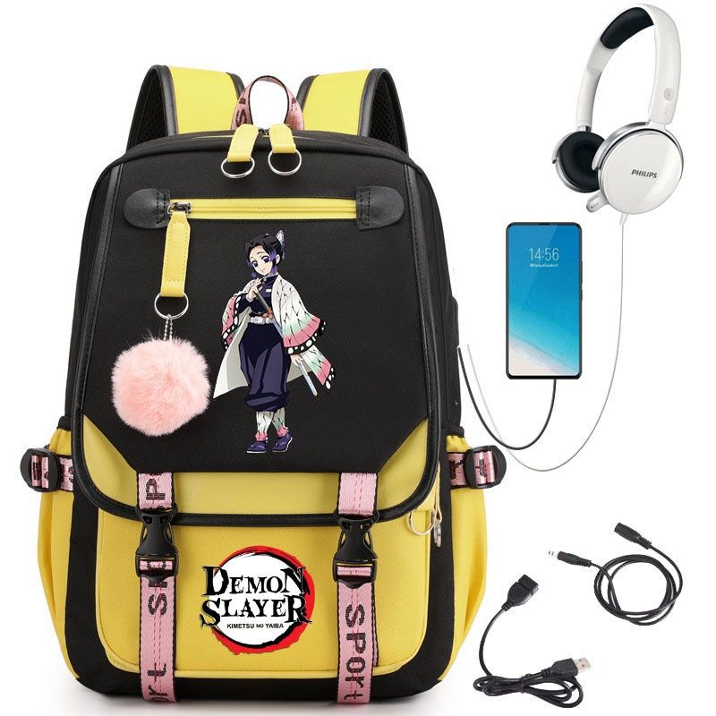 Demon Slayer Anime-Peripherie Rucksack stilvoller Anime-Themen-Schülerrucksack 0084