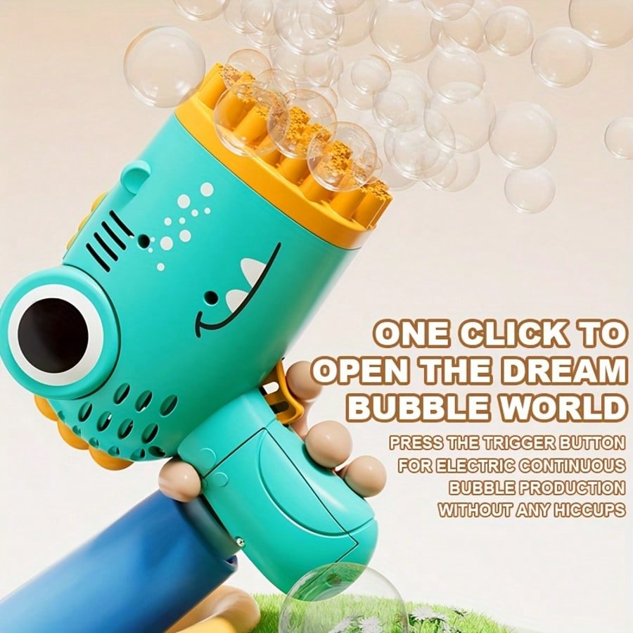 40 Hole Children's Electric Bubble Gun Toy, A Large Number Of Colorful Bubbles, Suitable For Parties, Birthdays Outdoor Entertainment,Liquid Included.