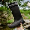 New fashion high tube thick-soled rain boots women's outer wear bundle non-slip water shoes warm rain shoes waterproof glue shoes fashion