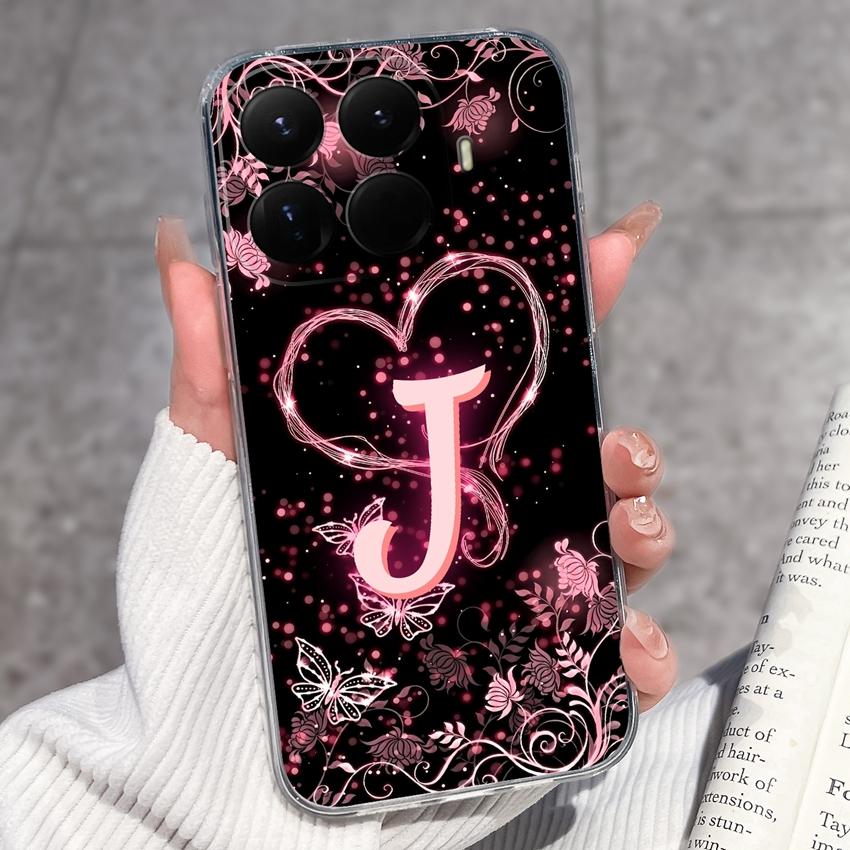 Für Xiaomi 15T 14T 12T 15 14 13 12 Pro 12X 12S 5G Wunderschöne Schmetterlingsbuchstaben Handyhüllen Transparentes Silikon Rutschfeste Rückseitenabdeckungen Für Xiaomi Hülle