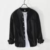 Men's Shirt 100% Cotton All-match Long Sleeve Tops Spring Summer Solid Color Shirts Man Casual Blouses Streetwear Men