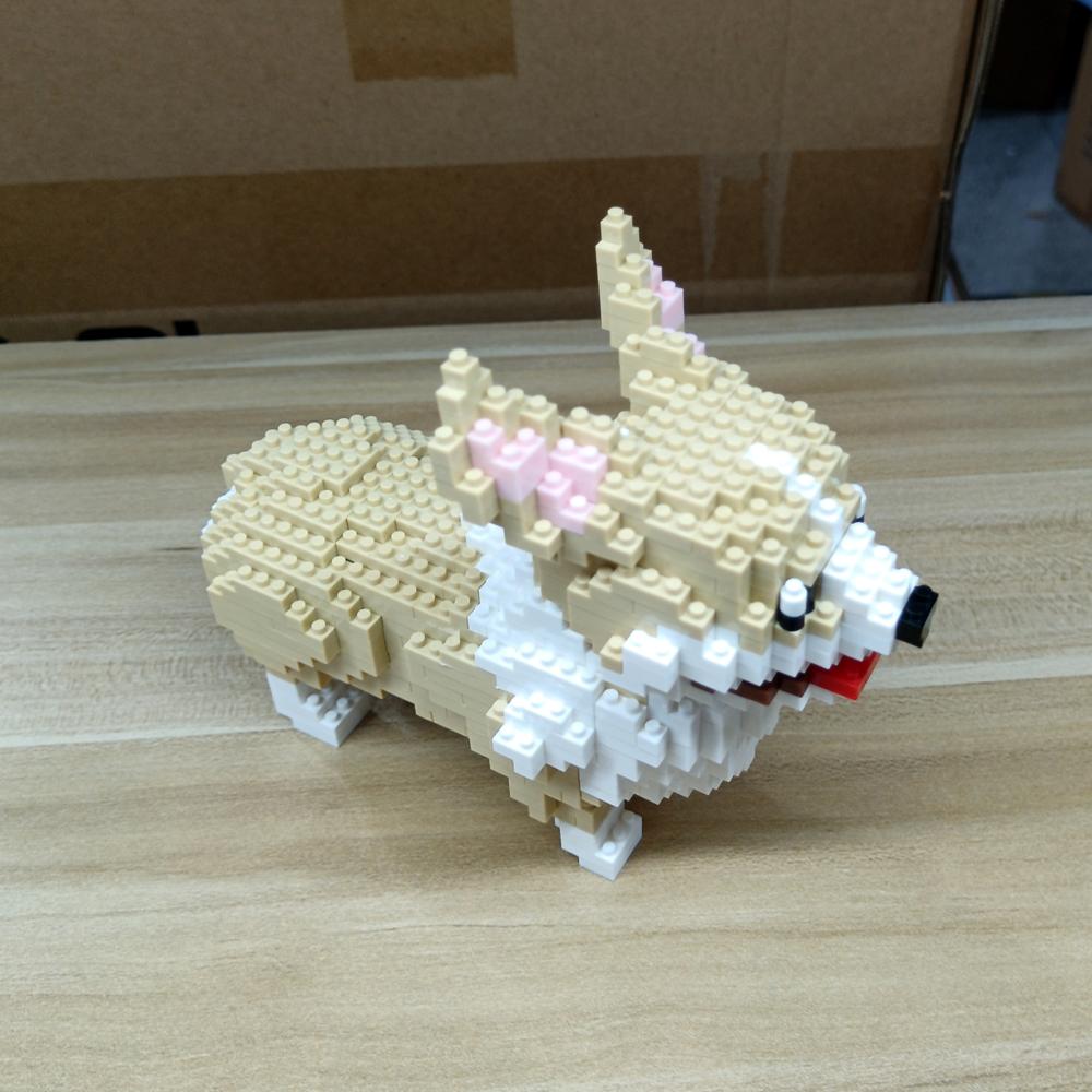 Adorable Corgi Shaped Building Block Set,DIY Dog Model Toys for Kids and Adults Construction Play, Collectible Pet Themed Bricks