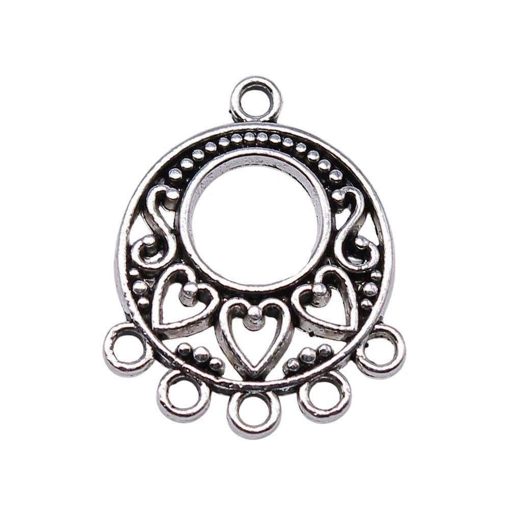 Accessoires Pièces Connecteur Boucle d'Oreille Rond Multi-Trous Fournitures de Bijoux de Mariage ZA044