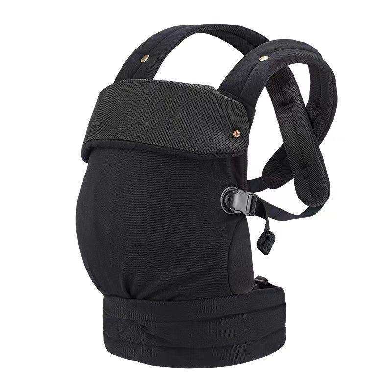 Infant Pure Cotton Double Shoulder Baby Carrier with Hip Seat, Spine Protection, and Front Carrying.