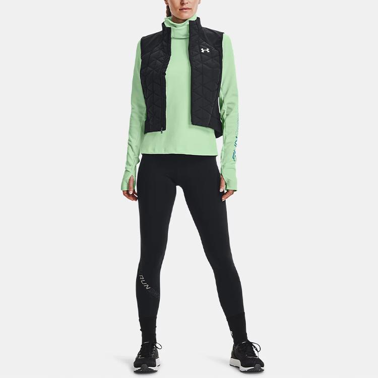 Under Armour Tricou de alergare cu gât tip pâlnie Femei Topuri Verde 1365636-335
