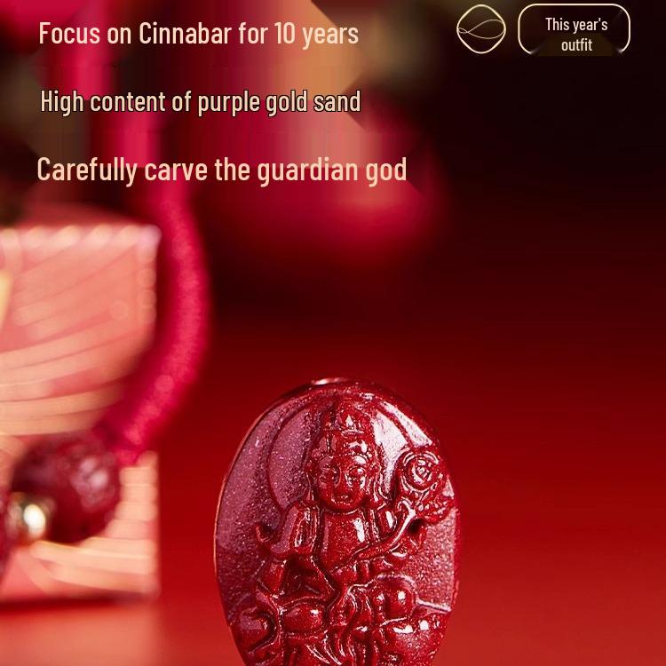 2025 Dragon Year Cinnabar Zodiac Guardian Hand-Woven Red Rope Bracelet for All Genders and Children