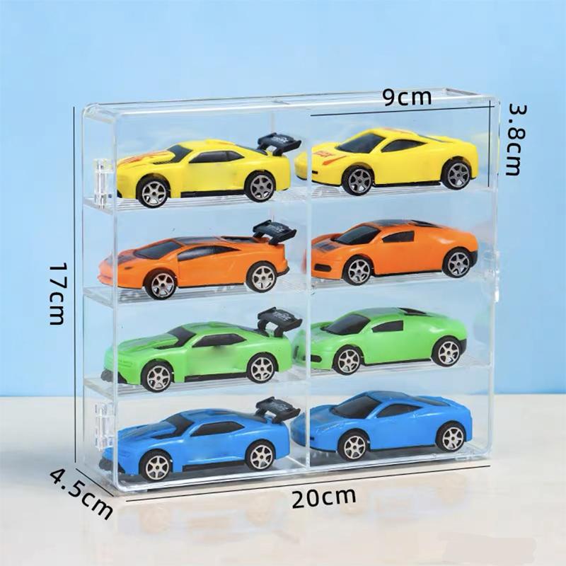 Acrylic Hot Wheels Car Display Case Transparent Stackable Compartment Storage Box Dustproof Desktop Decor For Car Collectors