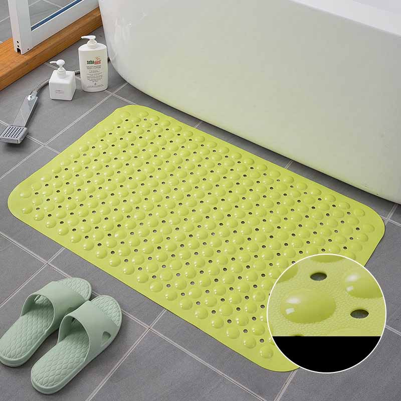 PVC Non-Slip Bath Mat with Suction Cups Shower Bathtub Mat Anti-Fatigue Bathroom Floor Mat Massage Foot Pad
