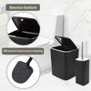 6Pcs Modern Bathroom Storage Set Includes Toothbrush Holder Hydraulic Liquid Dispenser Bottle Trash Can Cup Set