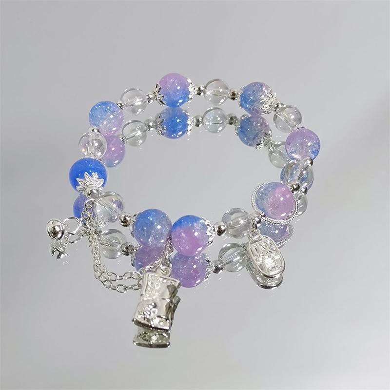 Handgefertigtes Perlenarmband für Damen Elegantes Schmetterlings-Quasten-Anhänger-Accessoire für Geburtstagsgeschenk