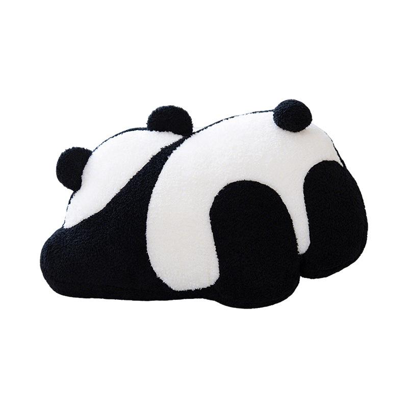 Cartoon Panda Back Throw Pillow Blanket Plush Toy Black And White Panda Doll Home Sofa Pillow Doll