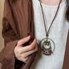 Bohemian Coffee Vintage Tassel Necklace, Ethnic Butterfly Pendant, 2025 Sweater Chain.