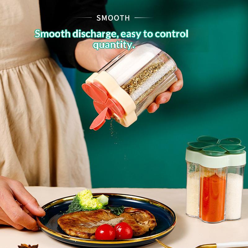 Creative 5 In 1 Seasoning Jar Household Moisture-Proof Spice Rack Outdoor Camping Seasoning Bottle Kitchen Gadget