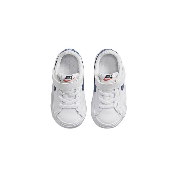 Nike Court Legacy TD White Mystic Navy Baby Sneakers Boarder-Blue Team-Orange DA5382-113