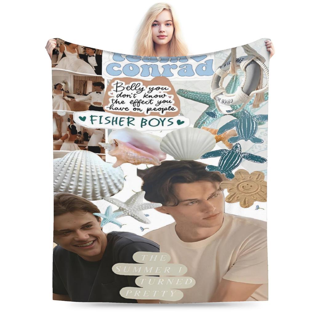 TSITP Plush Blanket Students The Summer I Turned Pretty Flannel Throw Blanket For Living Room Warm Soft Quality Bedspread