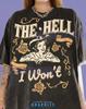 The Hell I Won't Retro Cowgirl Vintage Western Art Comfort Colors® Tshirt, Wild West Rodeo Country Girl Tees,