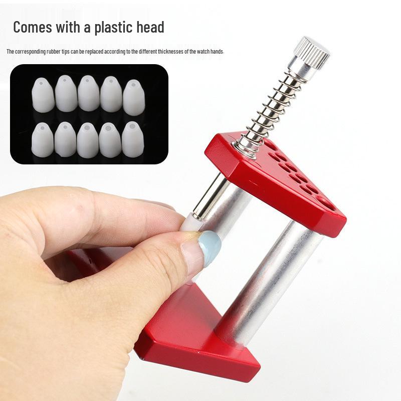 Red Metal Watch Needle Setting Press: Cap & Punch Repair Tool