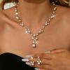 Bridal Accessories Necklace Earrings Jewelry Set Banquet Dress Set Chain Fashion Temperament Accessories