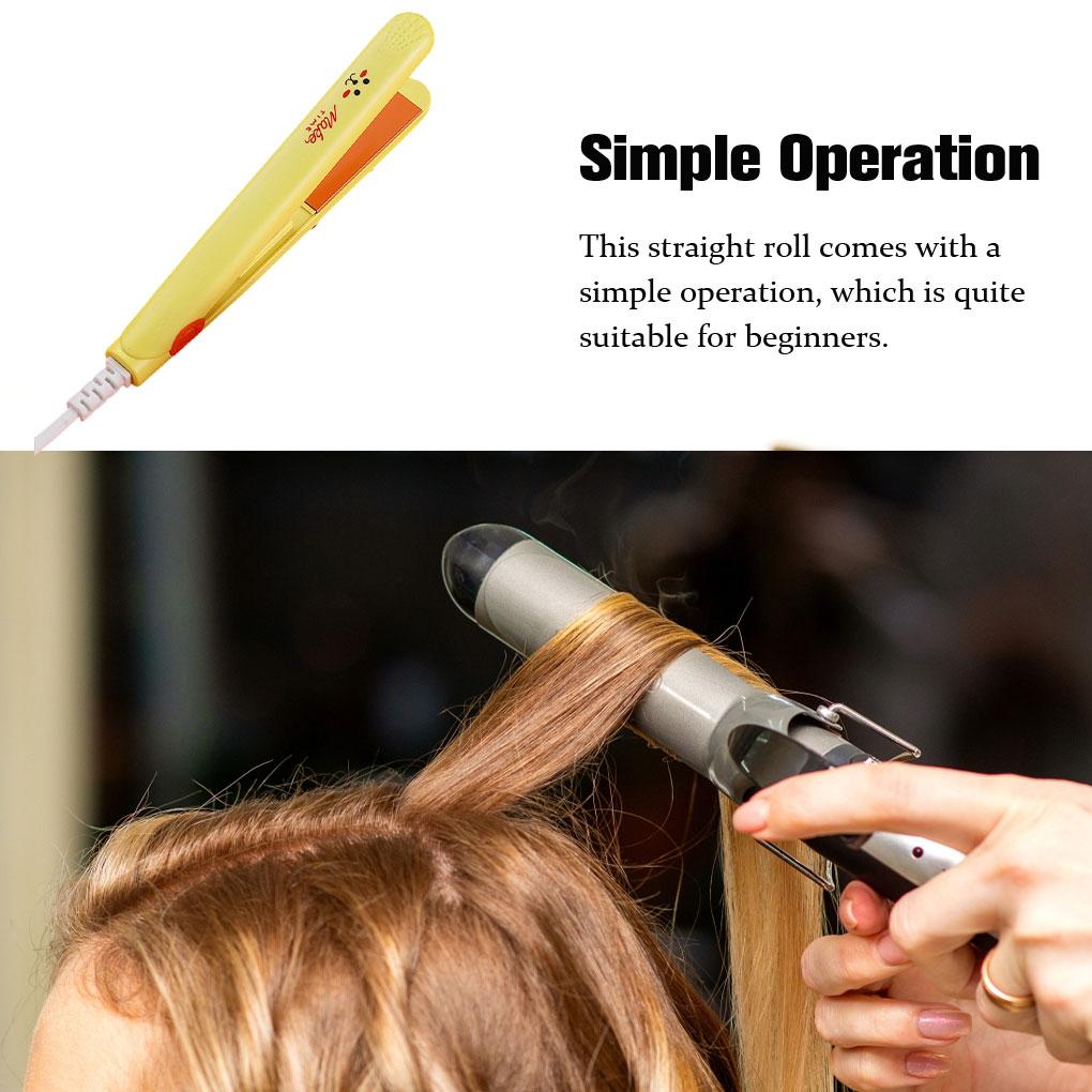 Hair Curler Mini Straightener Straight Roll Quick Heating Safety ple Operation for Beginners Perm Barber Supplies