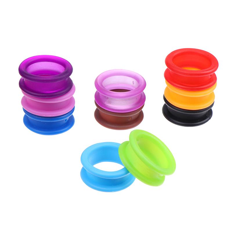 10Pcs Salon Hair Scissors Silicone Finger Rings Scissors Inserts Groomer Accessories Handle Rings For Barber Shears